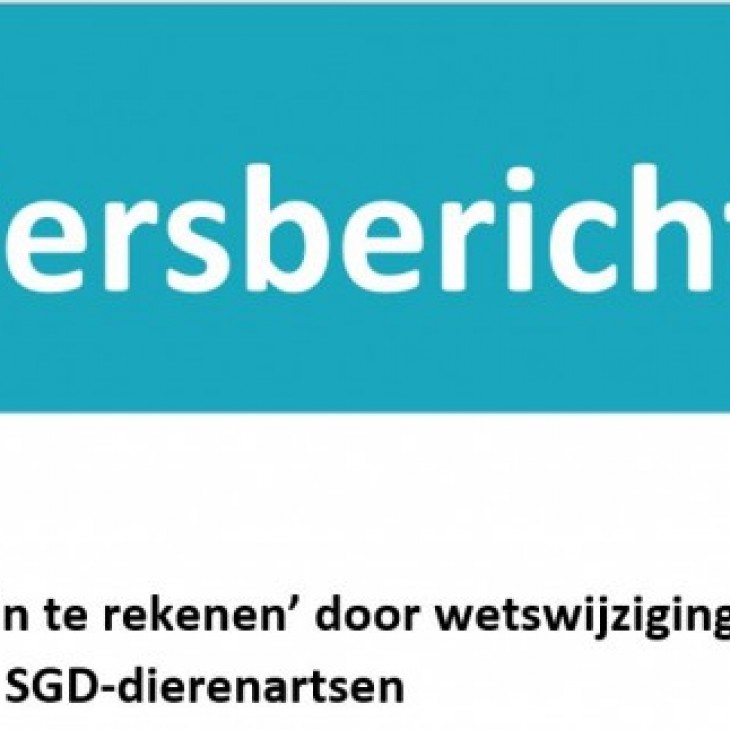 foto Voermaatregel niet ‘in te rekenen’ door wetswijziging status SGD-dierenartsen